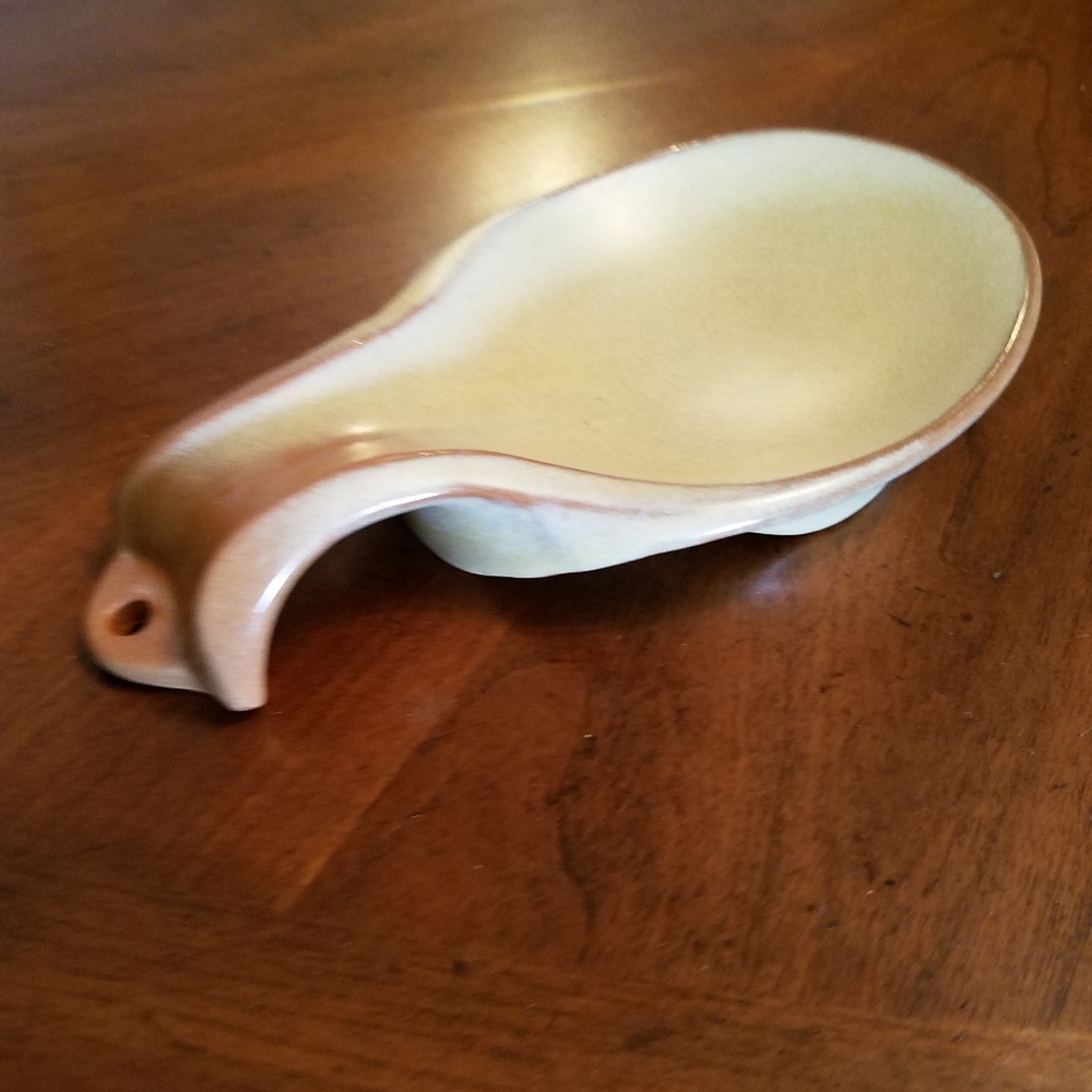 Rare Frankomo spoon rest. Brown/Cream color